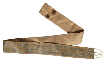 Lot 57 - A Mariano Fortuny pale-aqua pleated silk Delphos gown, 1920-30