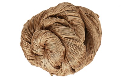 Lot 58 - A Mariano Fortuny pale-gold pleated silk Delphos gown, 1920-30