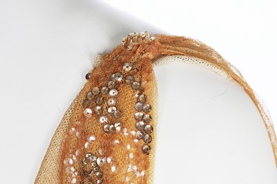 Lot 60 - A Callot Soeurs tangerine tulle flapper dress, circa 1925