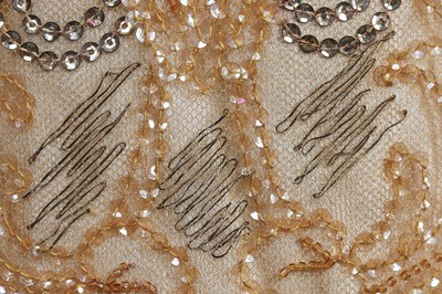 Lot 60 - A Callot Soeurs tangerine tulle flapper dress, circa 1925