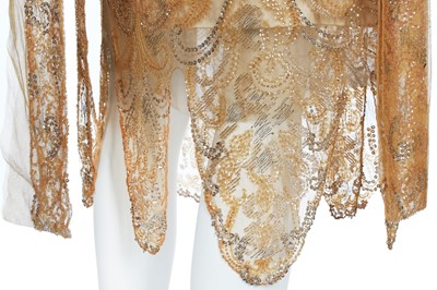 Lot 60 - A Callot Soeurs tangerine tulle flapper dress, circa 1925