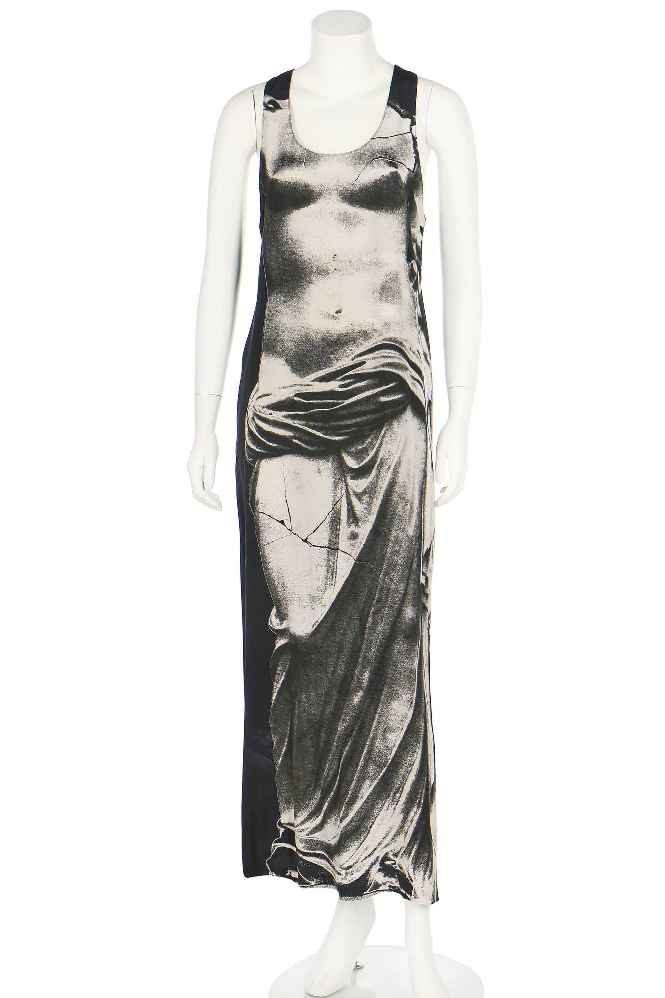 Lot 217 - A Jean Paul Gaultier printed silk 'statue' dress, Spring-Summer 1999