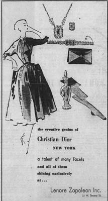 Lot 81 - A Christian Dior New York black paper taffeta dinner dress, 1951