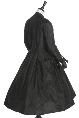Lot 81 - A Christian Dior New York black paper taffeta dinner dress, 1951