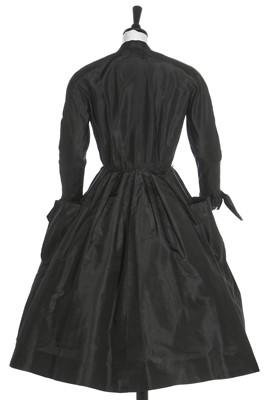 Lot 81 - A Christian Dior New York black paper taffeta dinner dress, 1951