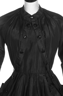 Lot 81 - A Christian Dior New York black paper taffeta dinner dress, 1951