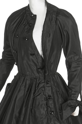 Lot 81 - A Christian Dior New York black paper taffeta dinner dress, 1951