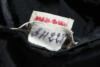 Lot 75 - A Balenciaga couture black wool dinner dress, Spring-Summer 1950