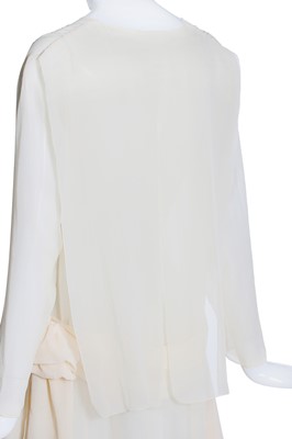 Lot 54 - An ivory chiffon couture dinner dress, attributed to Gabrielle Chanel, circa 1925