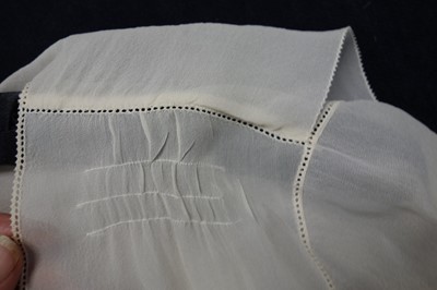 Lot 54 - An ivory chiffon couture dinner dress, attributed to Gabrielle Chanel, circa 1925