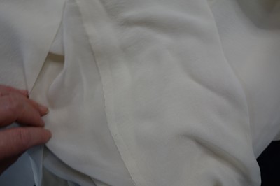 Lot 54 - An ivory chiffon couture dinner dress, attributed to Gabrielle Chanel, circa 1925