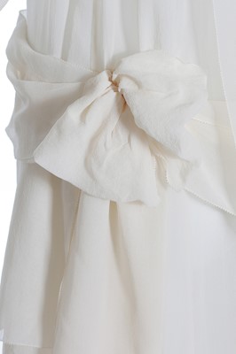 Lot 54 - An ivory chiffon couture dinner dress, attributed to Gabrielle Chanel, circa 1925