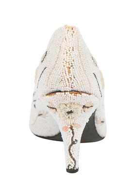 Lot 91 - A fine and rare Roger Vivier beaded evening shoe, 1963-64