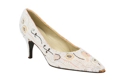 Lot 91 - A fine and rare Roger Vivier beaded evening shoe, 1963-64