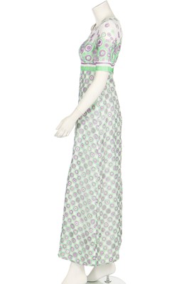 Lot 95 - A rare and early Ossie Clark printed cotton dress, 1965