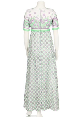 Lot 95 - A rare and early Ossie Clark printed cotton dress, 1965