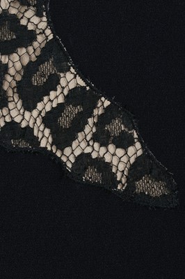 Lot 220 - A Givenchy by Alexander McQueen black crêpe and leopard lace evening gown, Autumn-Winter 1997 collection