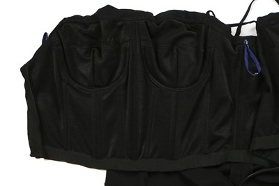 Lot 220 - A Givenchy by Alexander McQueen black crêpe and leopard lace evening gown, Autumn-Winter 1997 collection