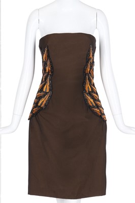 Lot 221 - A Givenchy by Alexander McQueen changeant silk-wool cocktail dress, Spring-Summer 1998