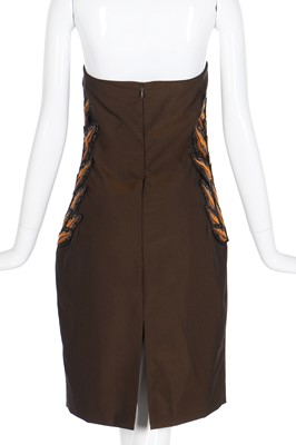Lot 221 - A Givenchy by Alexander McQueen changeant silk-wool cocktail dress, Spring-Summer 1998