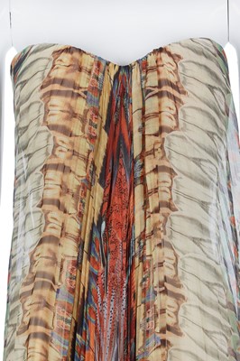 Lot 229 - An Alexander McQueen feather-print chiffon cocktail dress, 'La Dame Bleue', Spring-Summer 2008