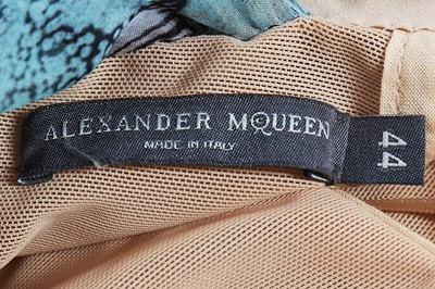 Lot 229 - An Alexander McQueen feather-print chiffon cocktail dress, 'La Dame Bleue', Spring-Summer 2008