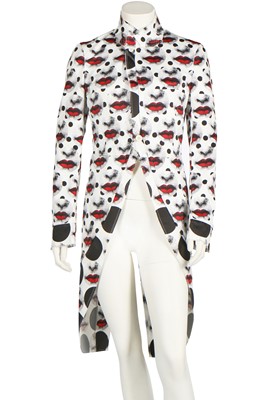 Lot 242 - A Comme des Garçons men's Fornasetti-printed polyester tailcoat, Spring-Summer 2017