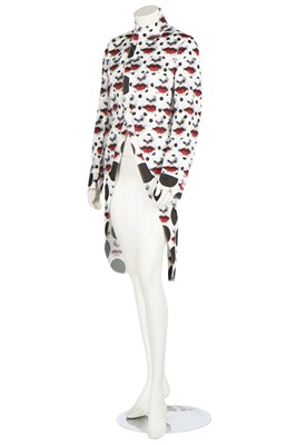 Lot 242 - A Comme des Garçons men's Fornasetti-printed polyester tailcoat, Spring-Summer 2017