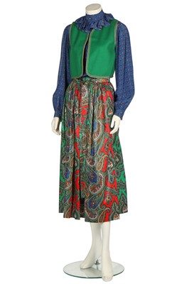 Lot 144 - An Yves Saint Laurent 'Peasant' ensemble, circa 1973