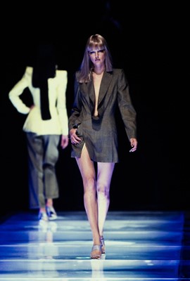 Lot 222 - An Alexander McQueen grey wool dress, 'Untitled' collection, Spring-Summer 1998