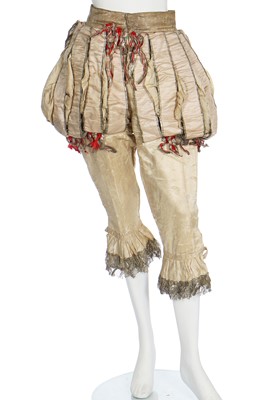 Lot 52 - Diaghilev's Ballets Russes ivory satin breeches for 'The Sleeping Princess', 1920s