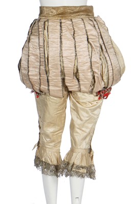 Lot 52 - Diaghilev's Ballets Russes ivory satin breeches for 'The Sleeping Princess', 1920s