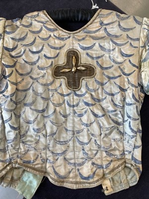 Lot 53 - Two de Basil Ballets Russes Cavalier costumes from 'Le Pavillon d'Armide', after a design by Benois, 1950s