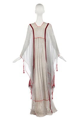 Lot 315 - A Thea Porter couture printed chiffon abaya, 1970s