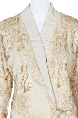 Lot 49 - A Stern Brothers ivory wool coat, 1910s