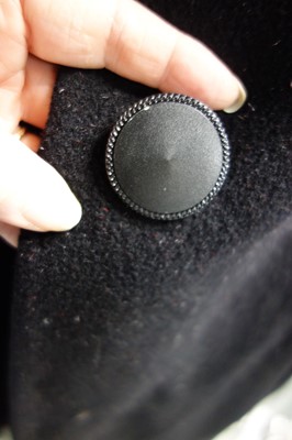 Lot 83 - A Christian Dior by Yves Saint Laurent couture black wool tent coat, 1958-60