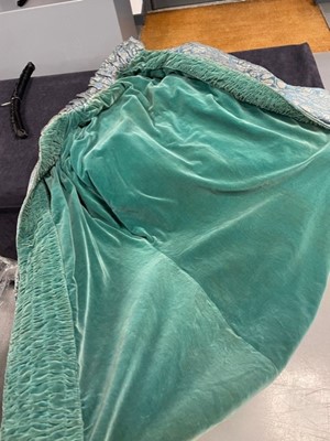 Lot 56 - A good lamé opera coat in shades of silver and sea-green, 1930s