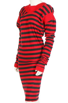Lot 153 - A BodyMap striped cotton dress, probably 'Cat in the Hat...', Autumn-Winter 1984
