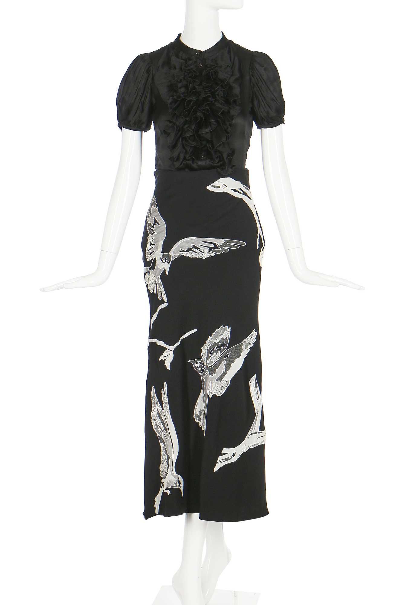 Lot 226 - An Alexander McQueen 'Birds' ensemble, 'Sarabande' collection, Spring-Summer 2007