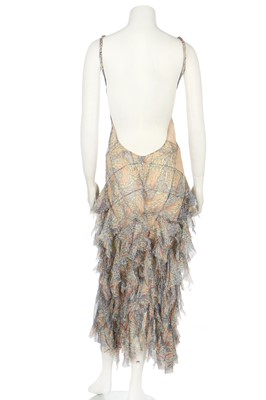 Lot 224 - An Alexander McQueen bias-cut chiffon dress, 'Deliverance', Spring-Summer 2004