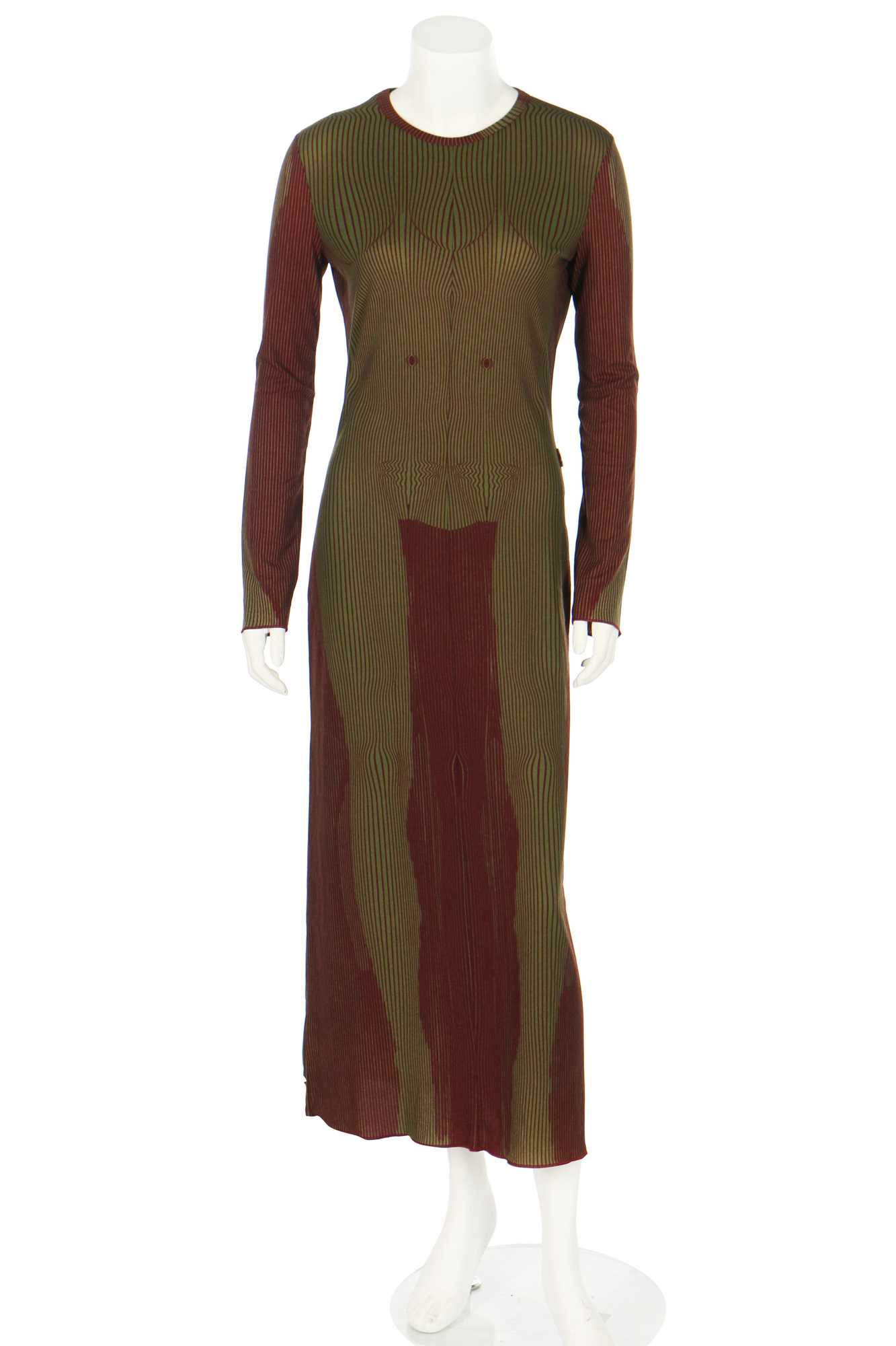 Lot 214 - A Jean Paul Gaultier body print dress, 1995