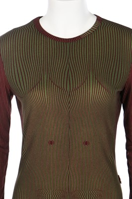 Lot 214 - A Jean Paul Gaultier body print dress, 1995
