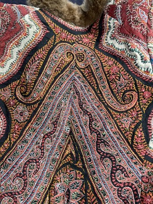 Lot 46 - A kashmir embroidered visite, probably French, circa 1885.