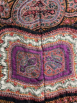 Lot 46 - A kashmir embroidered visite, probably French, circa 1885.