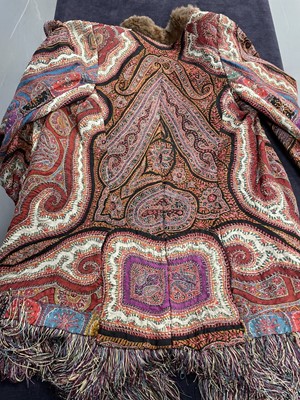 Lot 46 - A kashmir embroidered visite, probably French, circa 1885.