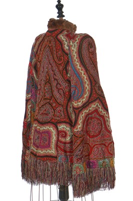 Lot 46 - A kashmir embroidered visite, probably French, circa 1885.