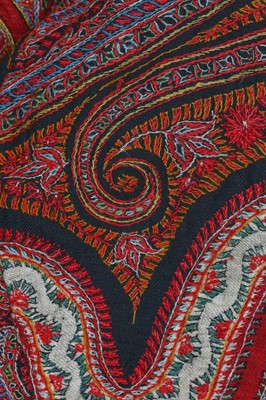Lot 46 - A kashmir embroidered visite, probably French, circa 1885.