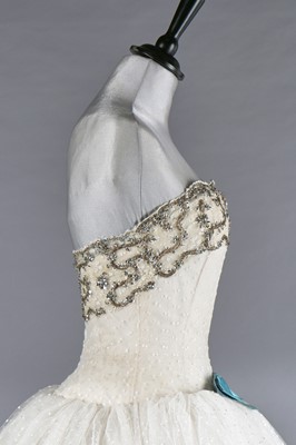 Lot 79 - Audrey Hepburn's Givenchy haute couture white point d'esprit ball gown worn in the opera scene of 'Love in the Afternoon', 1956