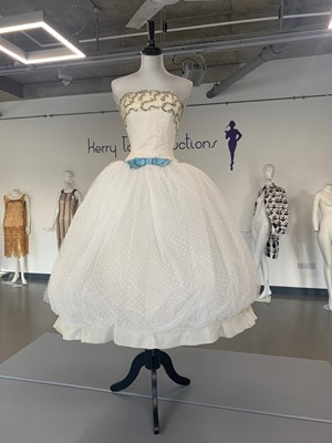 Lot 79 - Audrey Hepburn's Givenchy haute couture white point d'esprit ball gown worn in the opera scene of 'Love in the Afternoon', 1956