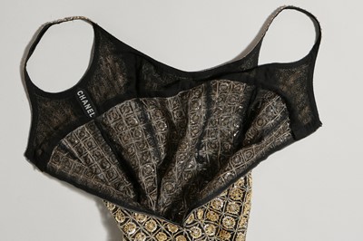 Lot 218 - A fine Chanel couture by Karl Lagerfeld gold embroidered 'leopard' dress, Spring-Summer 1996